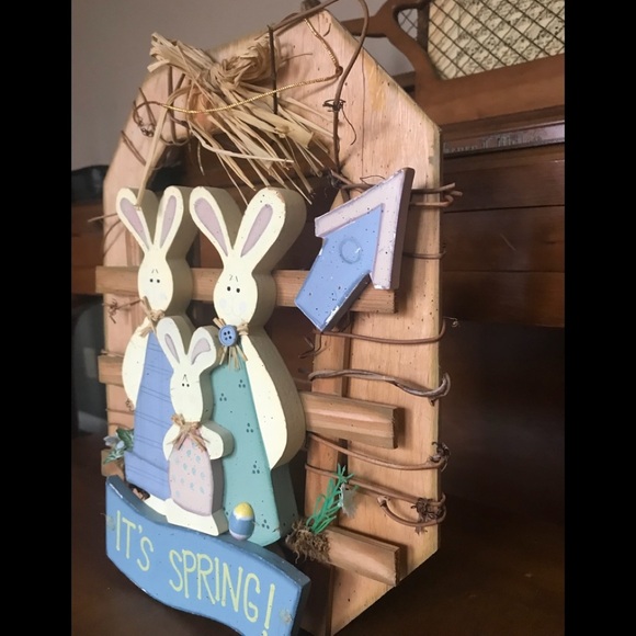 Rare Vintage 1970’s Wooden Rabbit Door Display - Picture 2 of 8